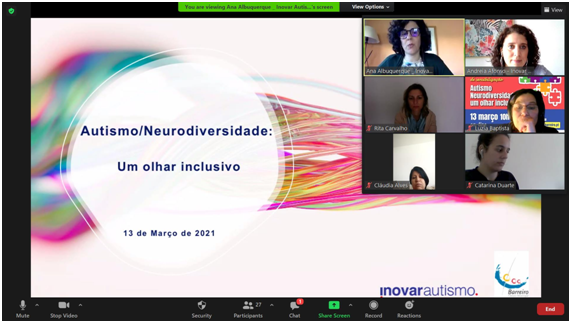 13.03.2021 A Inovar Autismo colabora em ação de formação " Autismo Neurodiversidade: Um Olhar Inclusivo" organizada pelo Gabinete de Apoio à Família e à Criança