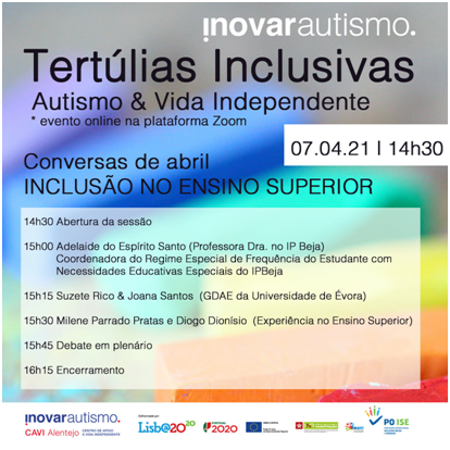 07.04.2021 Tertúlia " Inclusão no Ensino Superior"