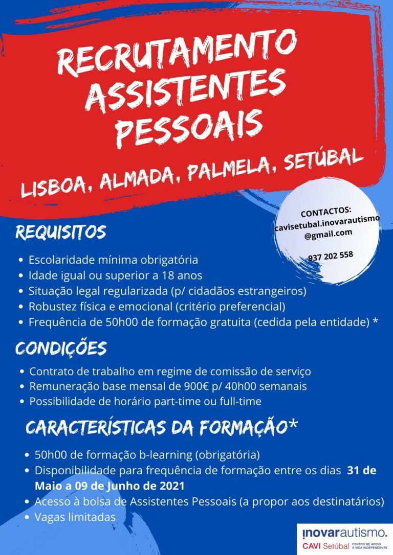 Aviso de Abertura das Inscrições - 5ª Formação Inicial de Assistentes Pessoais